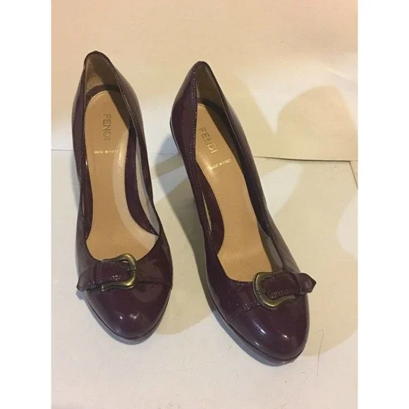 Fendi | Shoes | Fendi Patent Leather Pumps With Belt Buckle  display picture 1